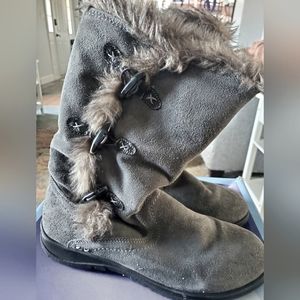 Womens Charcoal Suede boots size 9